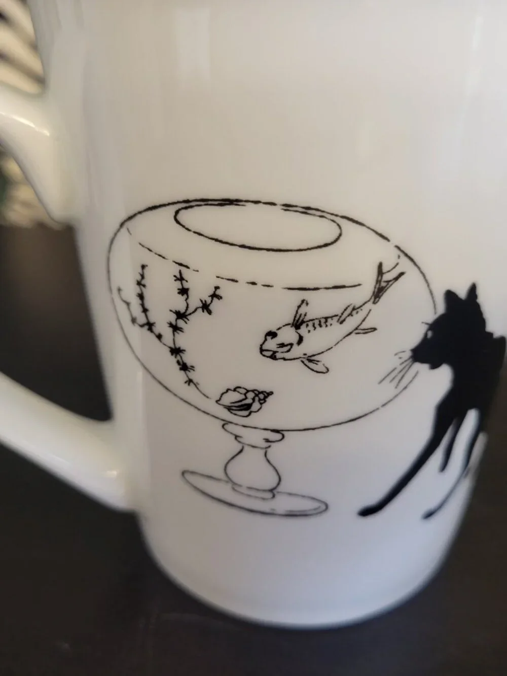 MMA Cat Fishbowl Ceramic Mug METROPOLITAN ART MUSEUM 2010 Coffee Tea cup